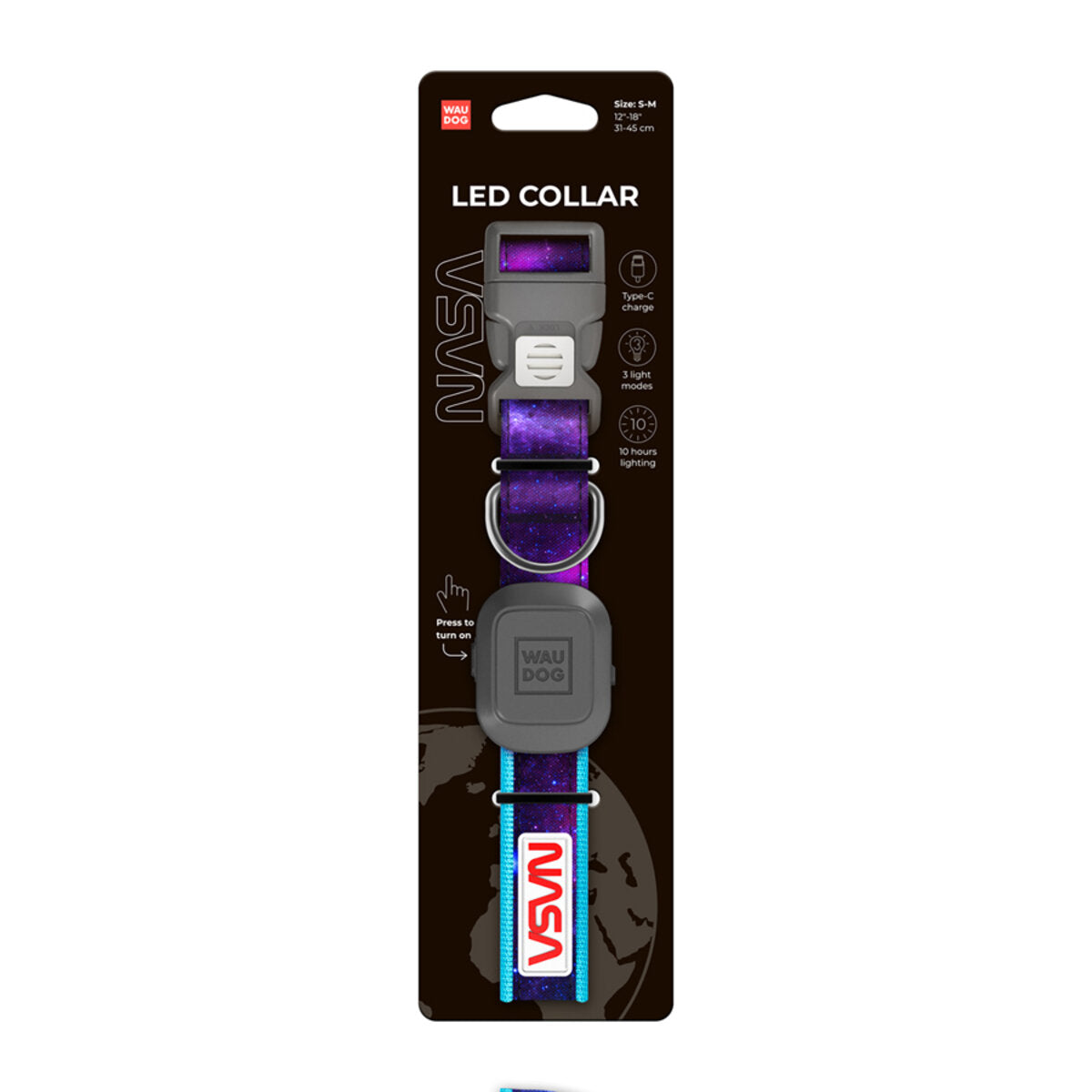 WAUDOG LED Light Up Dog Collar - NASA21