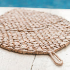 Juego de manteles individuales boho con forma de hoja de jacinto de agua (2, 4 o 6 piezas, 48 cm)