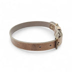 Hundehalsband aus Leder – Steinfarben