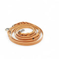 Verstellbares verdrehtes Hundehalsband aus Leder – Camel (Cognac)