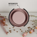 Futternapf - 2er Set - für Hunde und Katzen - Rose
