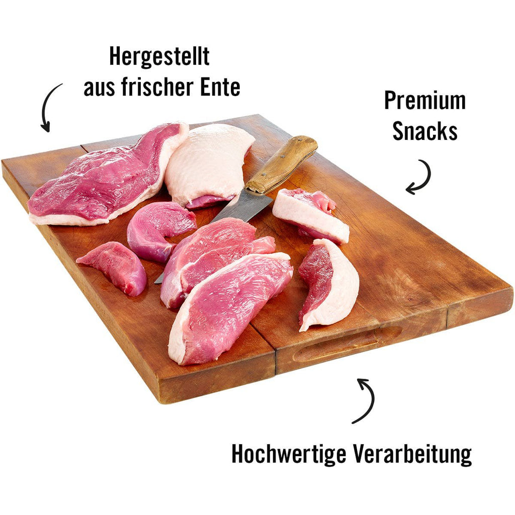 Hunde Snacks, Päuschen Ente, Leckerlies, 99% gefriergetrocknetes Entenbrustfilet