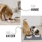 Futternapf 2er Set für große Hunde- Dinner for one Design