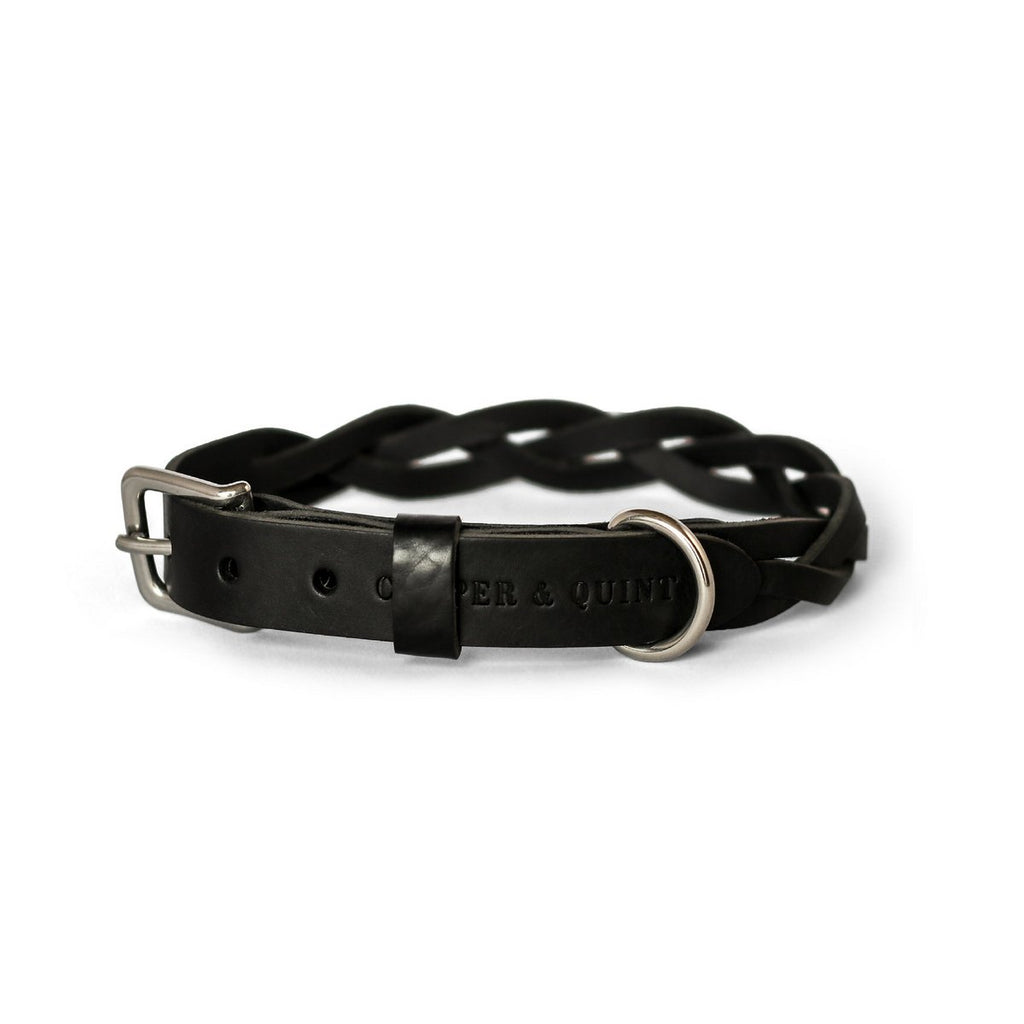 Gedrehte Hundehalskette – Schwarz