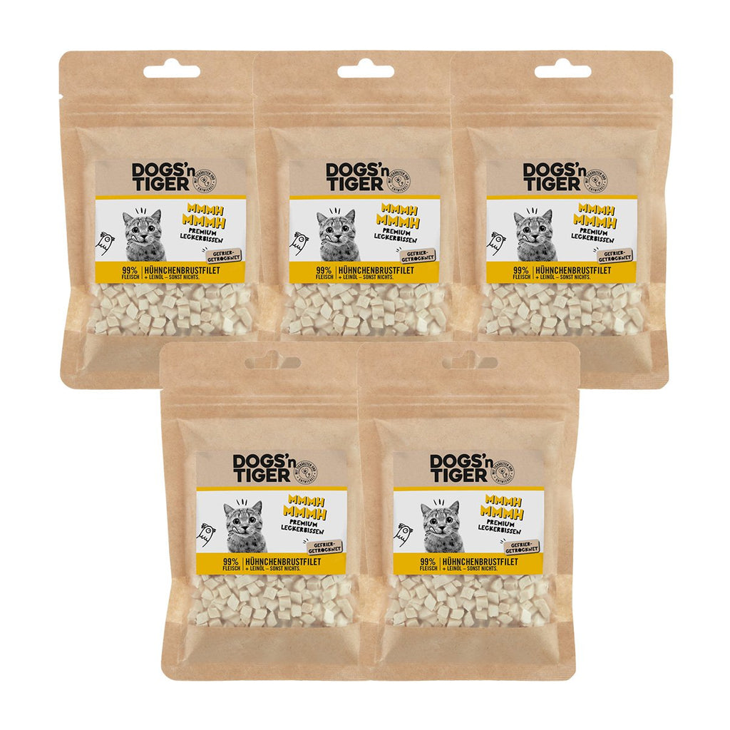 Adult Katzen Snacks, Leckerlies, 99% gefriergetrocknetes Hühnchenbrustfilet