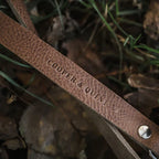 Verstellbare Hundeleine aus Leder – Stone