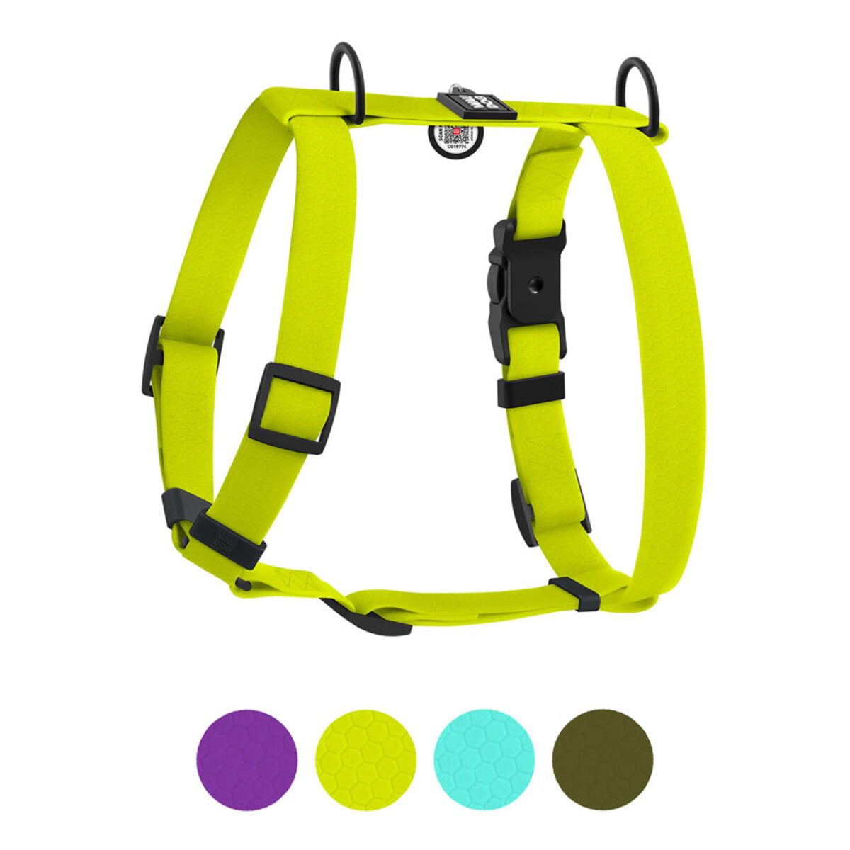 WAUDOG Magnet Dog H-Harness with QR Passport - Lemon