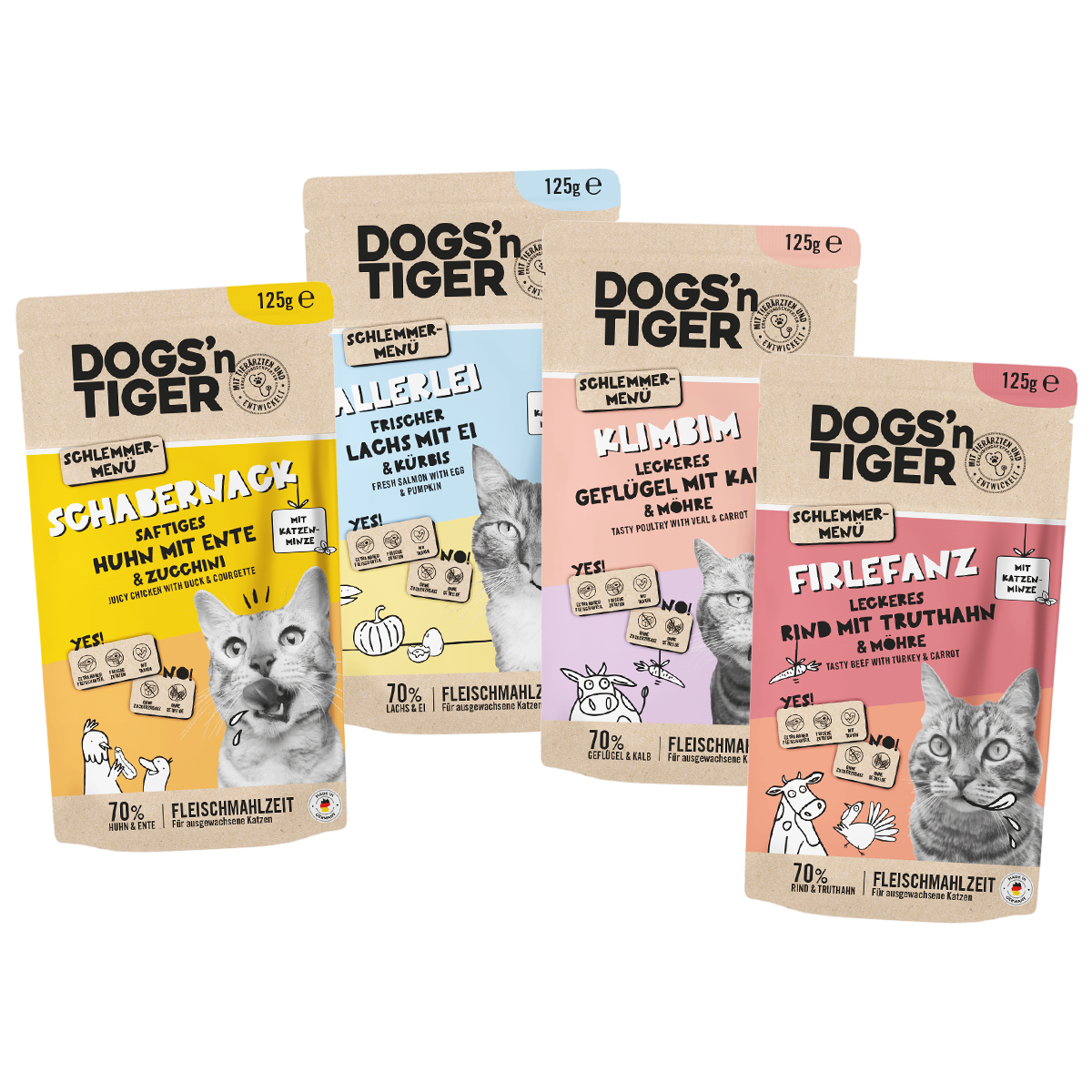 Adult Katzenfutter, Schlemmerpaket, Nassfutter für Katzen, Getreidefrei