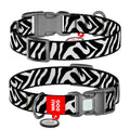 WAUDOG Nylon Dog Collar with QR Passport - Zebra