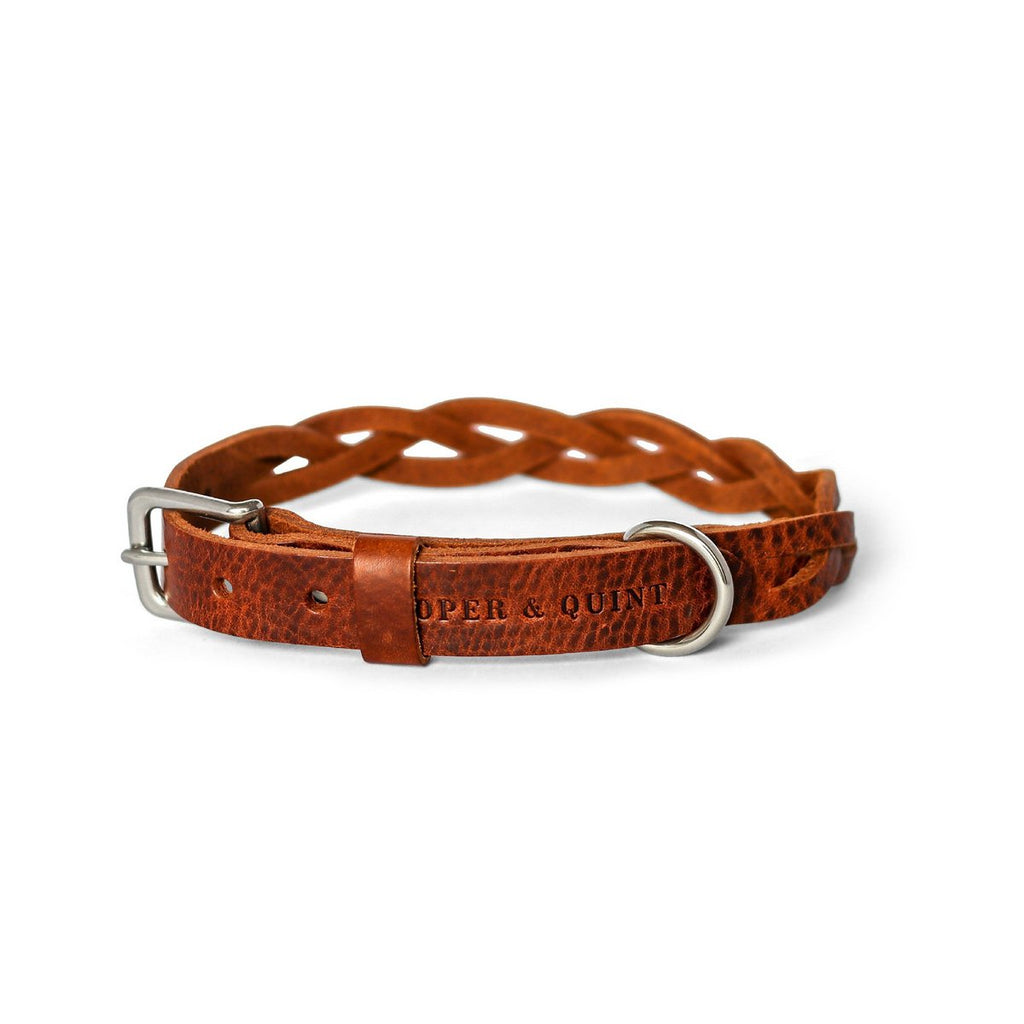 Hundehalsband – Geflochten (Braun)