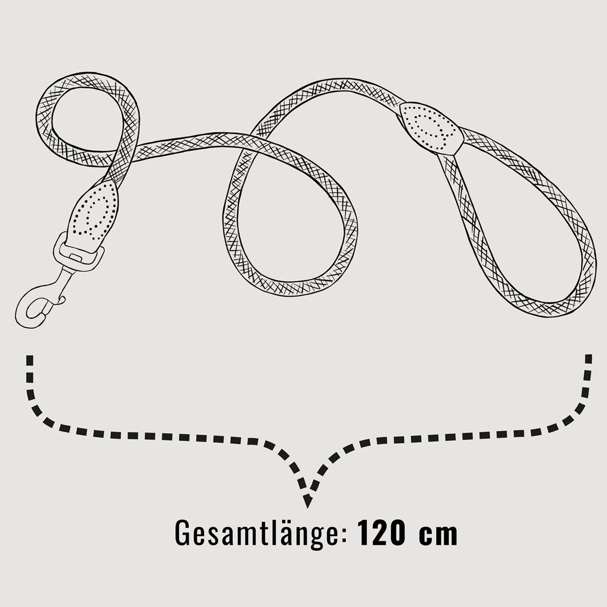 Hundeleine aus Seil – City Style (120 cm)