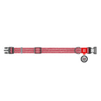 WAUDOG Re-cotton Reflective Dog Collar with QR Passport - Red