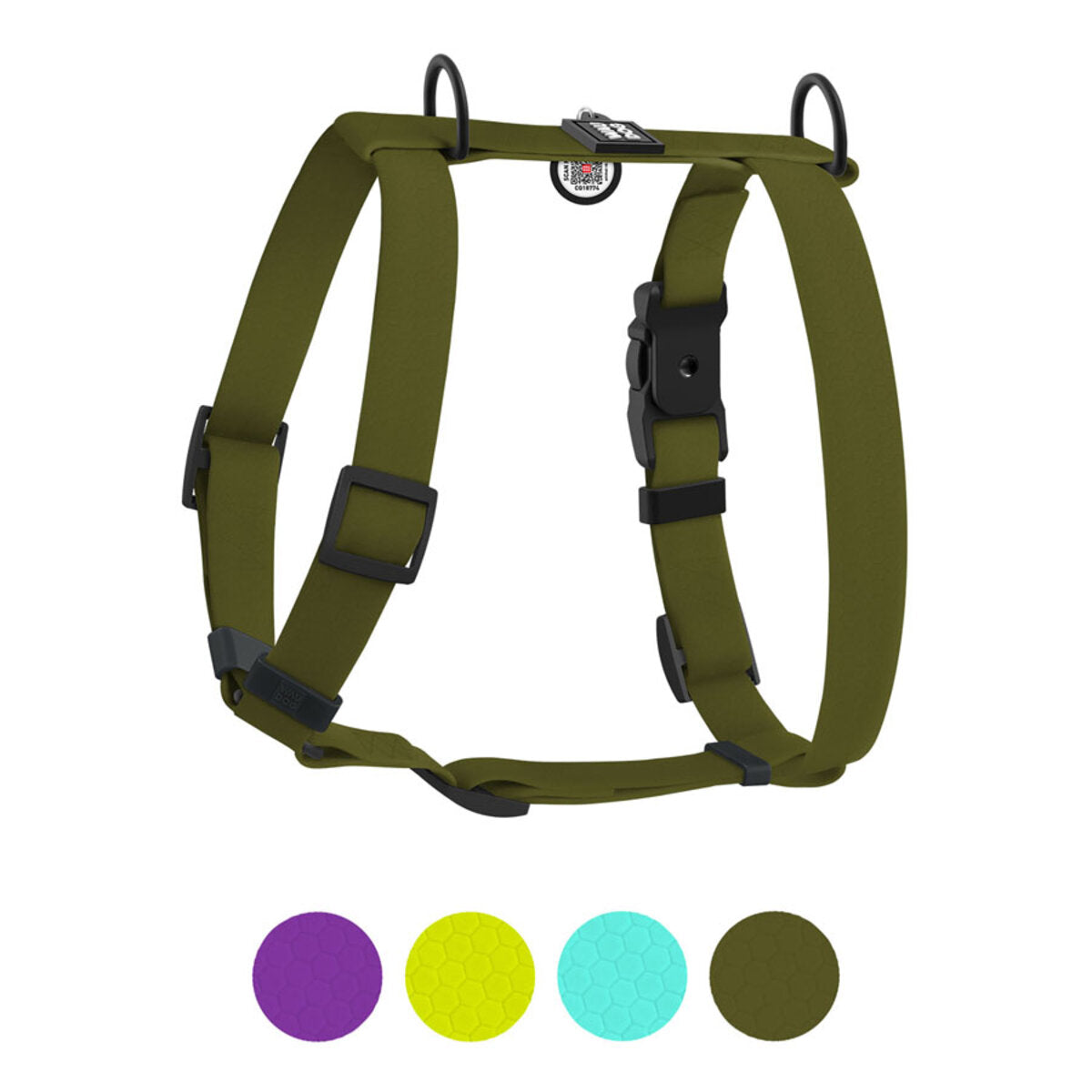 WAUDOG Magnet Dog H-Harness with QR Passport - Khaki