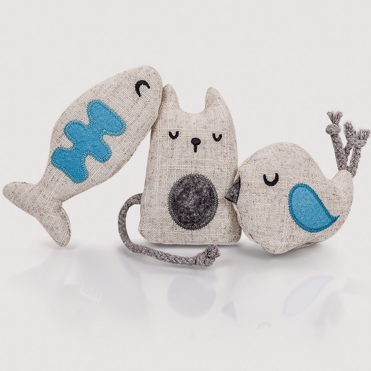 Set de juguetes para gatos – Rellenos de valeriana (3 piezas)