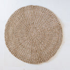 Alfombra Redonda de Hierba Marina – Tejida a Mano Estilo Boho Natural (2 Tamaños, 100/120 cm)