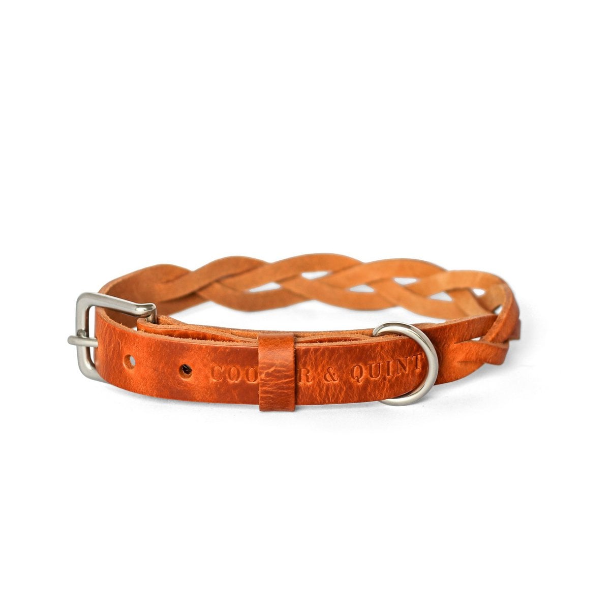 Gedrehtes Hundehalsband – Kamelfarbe