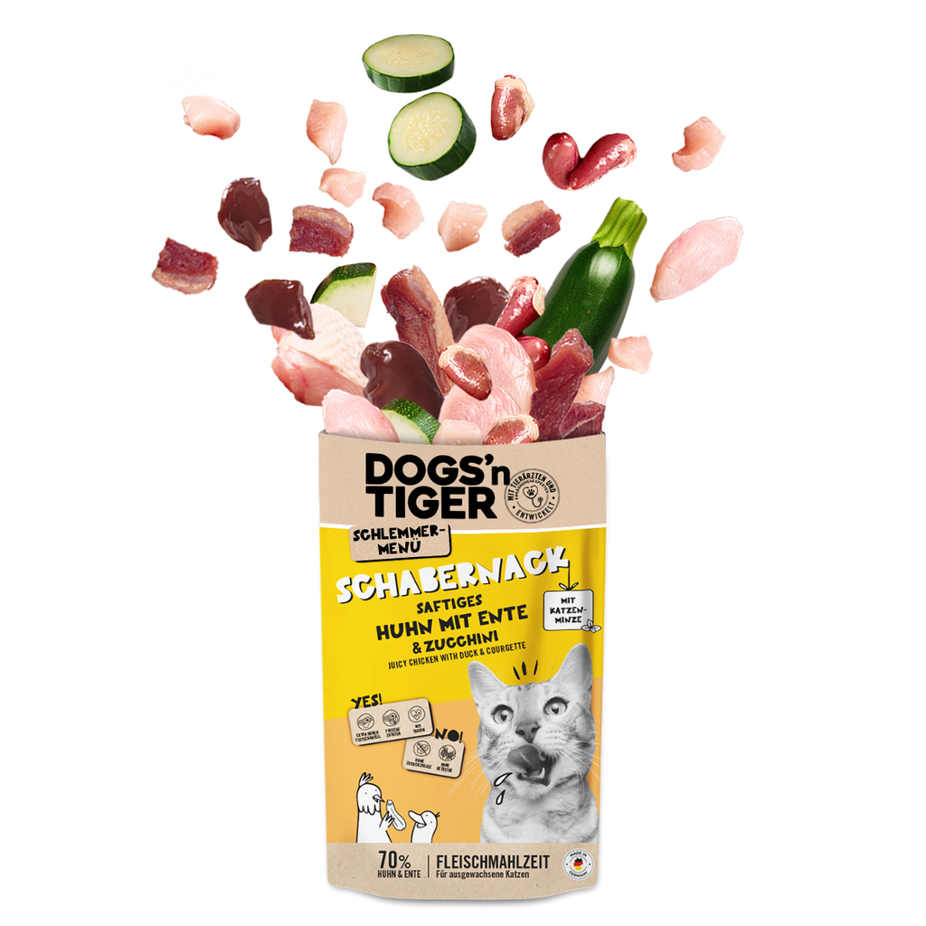 Adult Katzenfutter, Schabernack, Nassfutter, Getreidefrei, Huhn, Ente & Zucchini