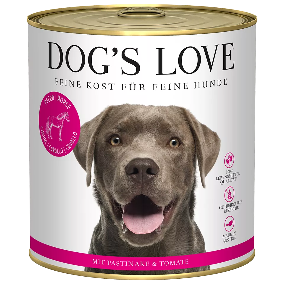 DL Adult Horse Wet Dog Food – Horse Meat with Parsnip & Tomato 800g