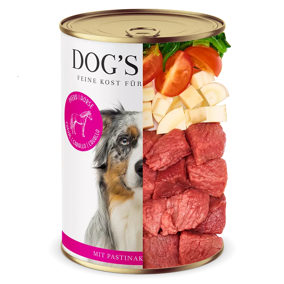 DL Adult Horse Wet Dog Food – Horse Meat with Parsnip & Tomato 800g