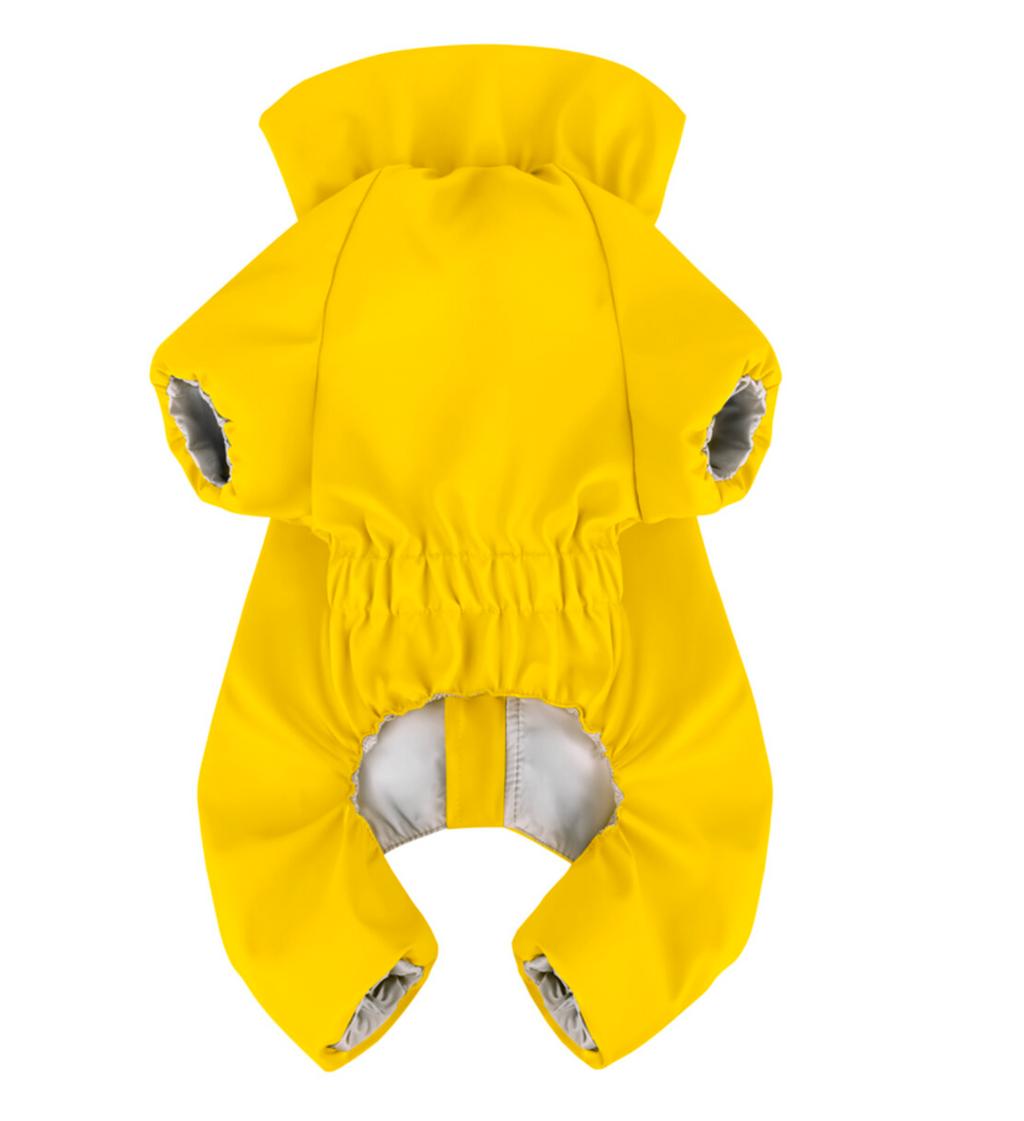WAUDOG Clothes waterproof dog raincoat, yellow