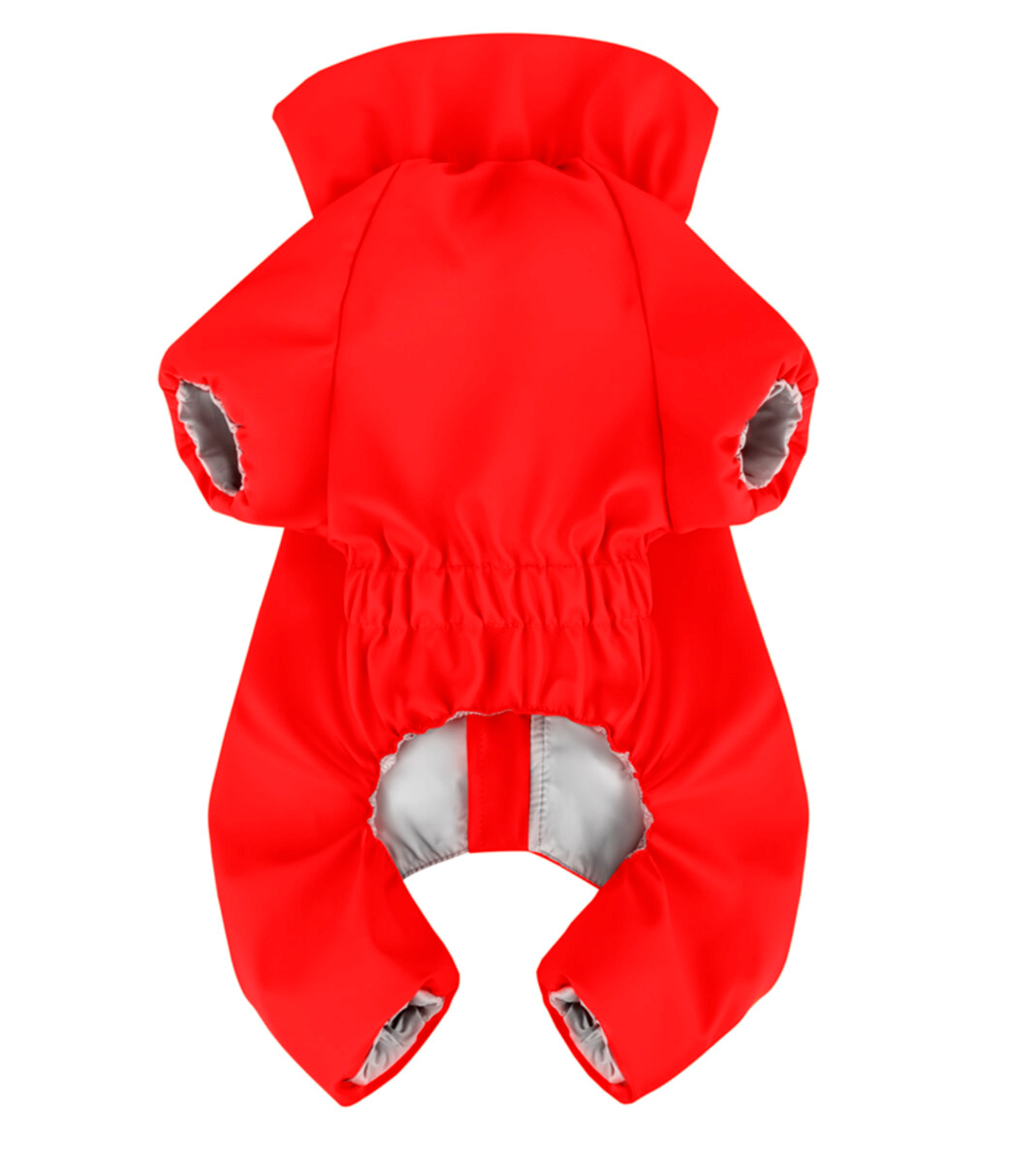 WAUDOG Clothes waterproof dog raincoat,red