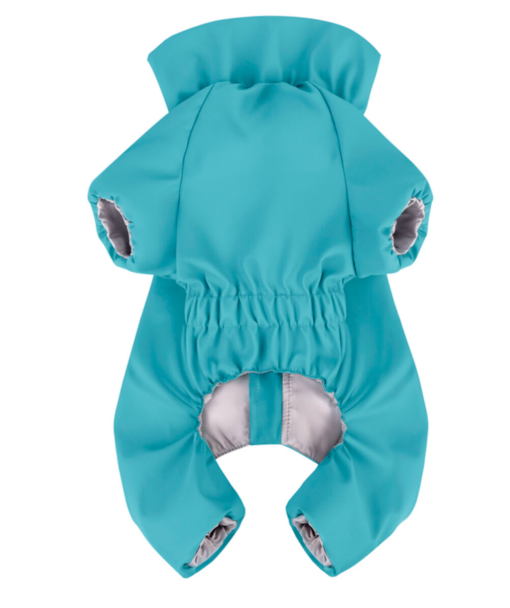 WAUDOG Clothes waterproof dog raincoat,  blue