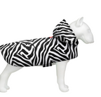 WAUDOG Clothes dog raincoat with hood "Zebra" design