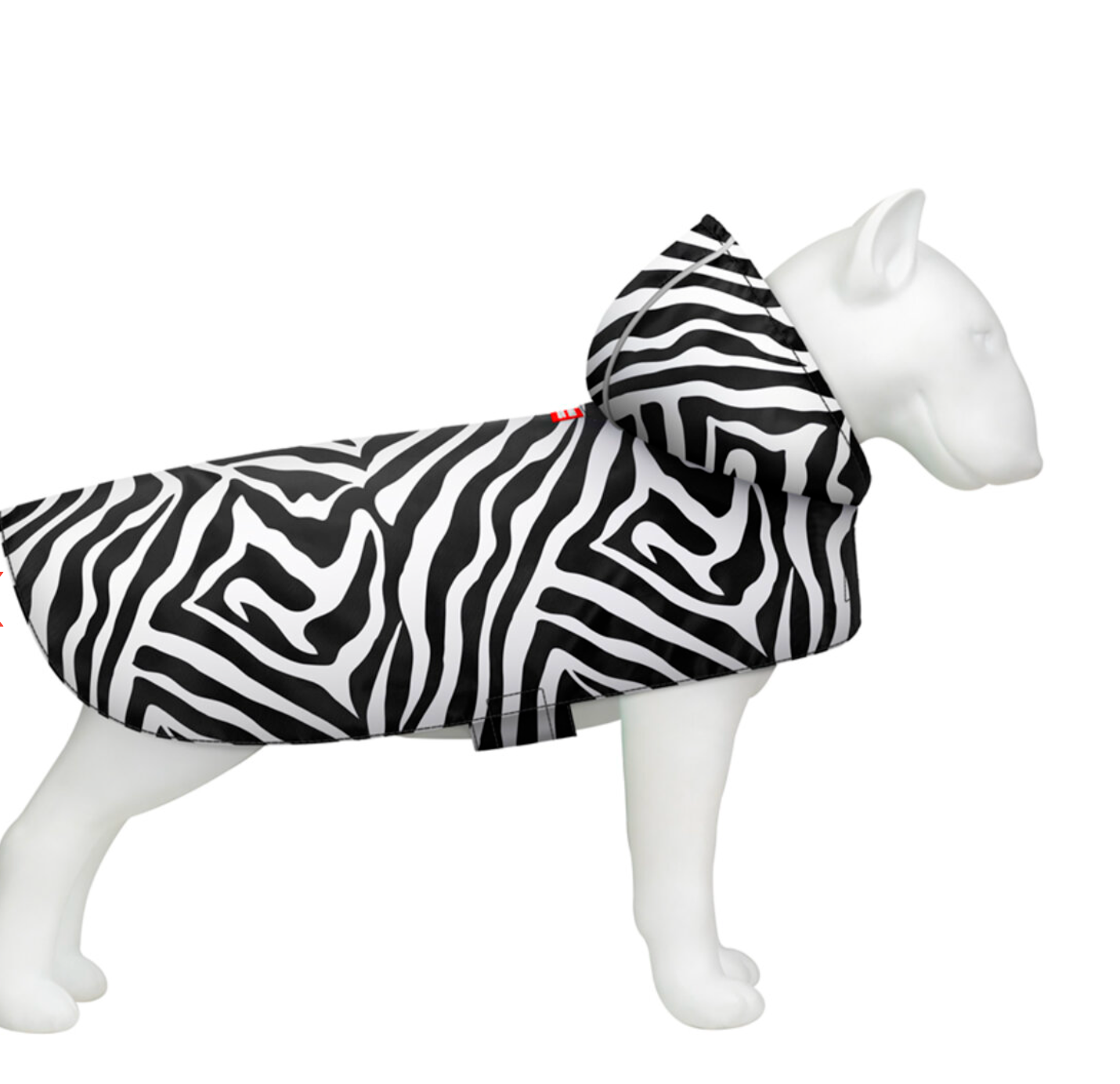 WAUDOG Clothes dog raincoat with hood "Zebra" design