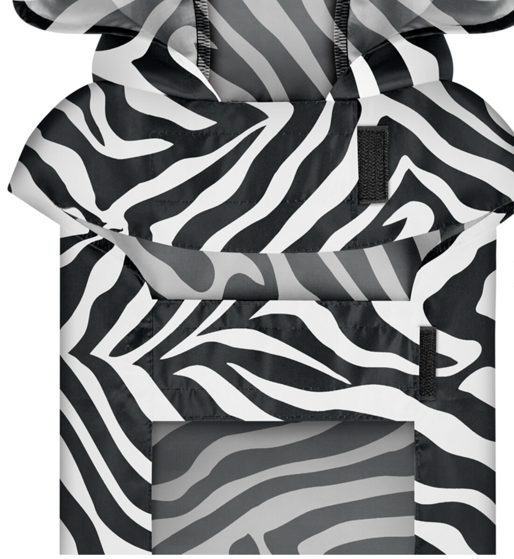 WAUDOG Clothes dog raincoat with hood "Zebra" design