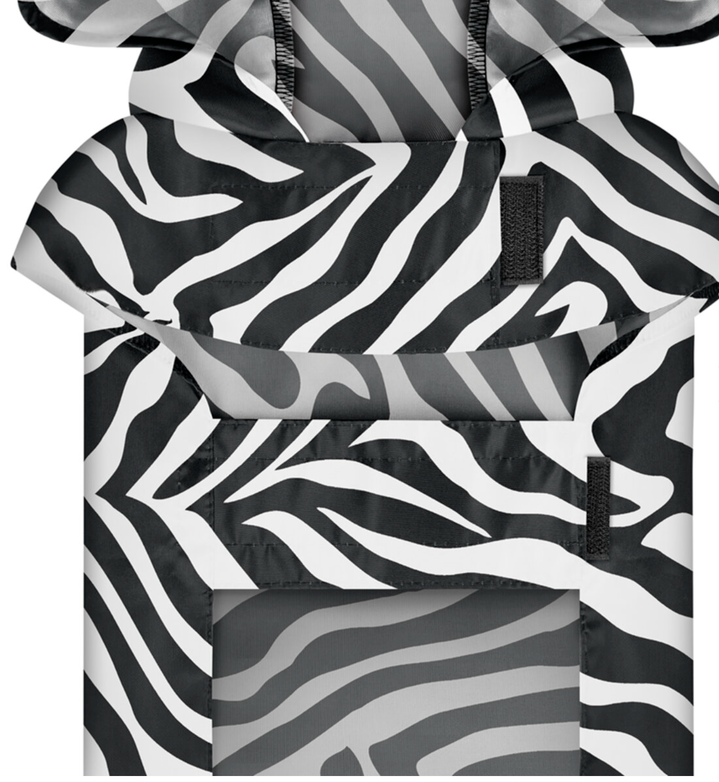 WAUDOG Clothes dog raincoat with hood "Zebra" design