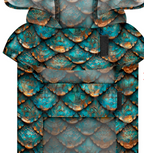 WAUDOG Clothes dog raincoat with hood "Scales" design