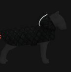 WAUDOG Clothes dog raincoat with hood "Scales" design
