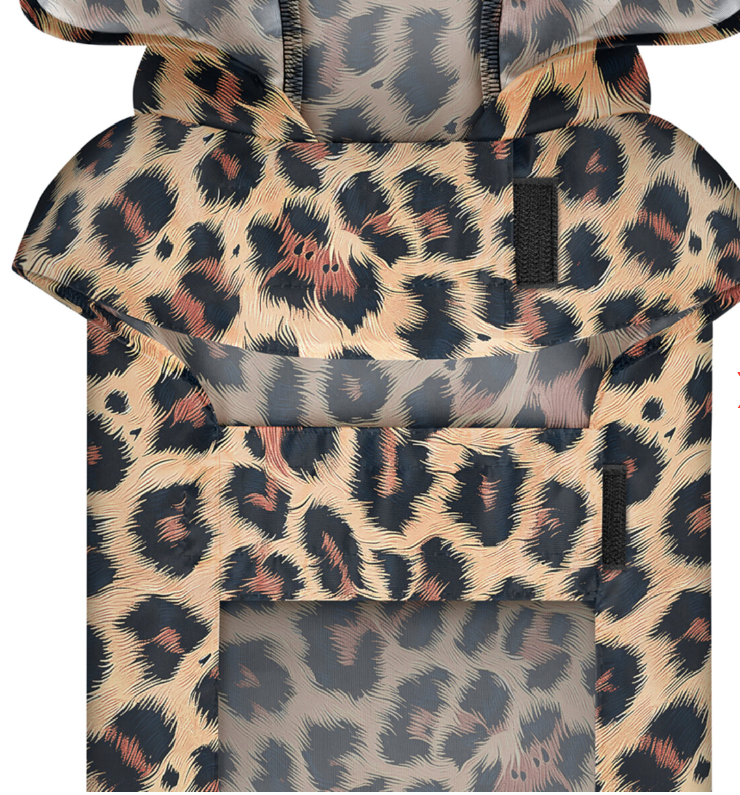 WAUDOG Clothes dog raincoat with hood "Leopard" design
