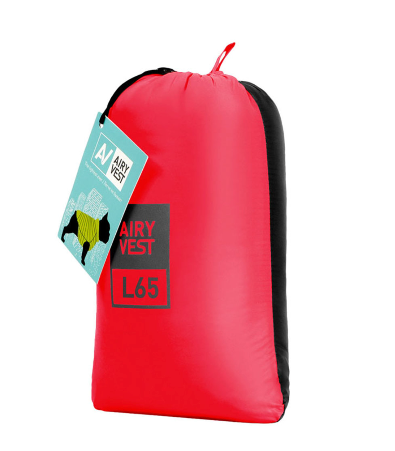 Dog jacket AiryVest reversible, black-red