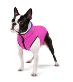 Dog jacket AiryVest reversible, pink-purple