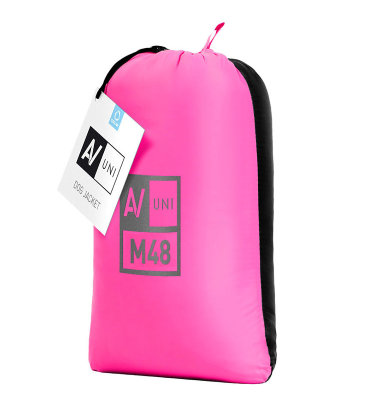 Dog jacket AiryVest  UNI reversible,pink- black