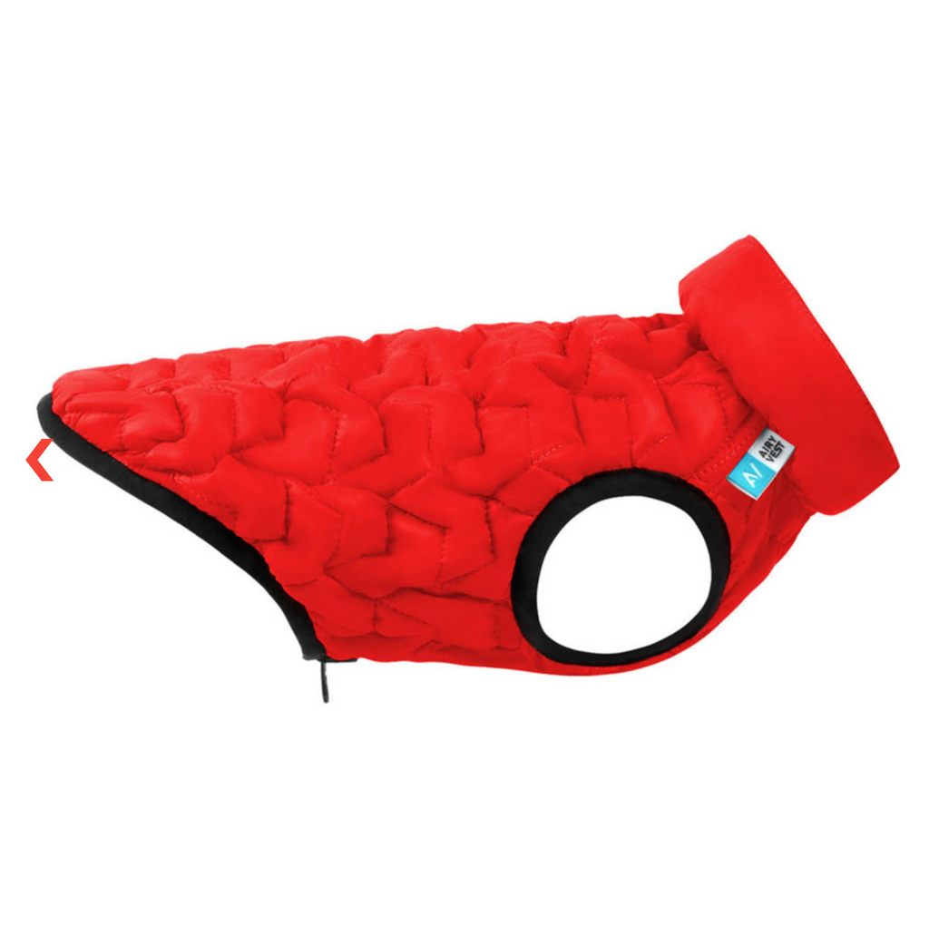 Dog jacket AiryVest  UNI reversible,  red - black