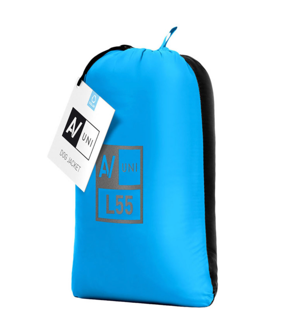 Dog jacket AiryVest  UNI reversible, L 55 blue-black