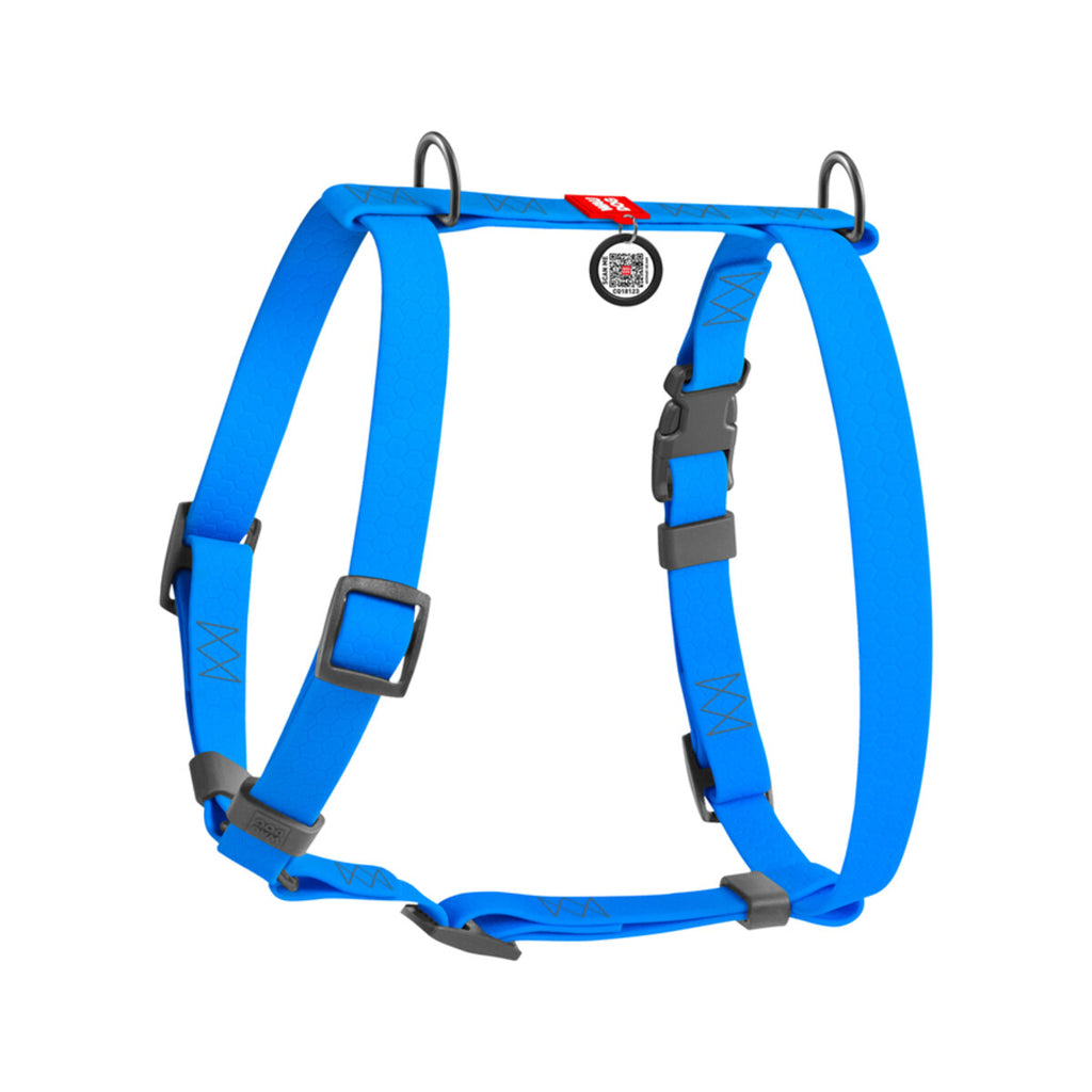 WAUDOG Waterproof Dog H-Harness with QR Passport - Blue