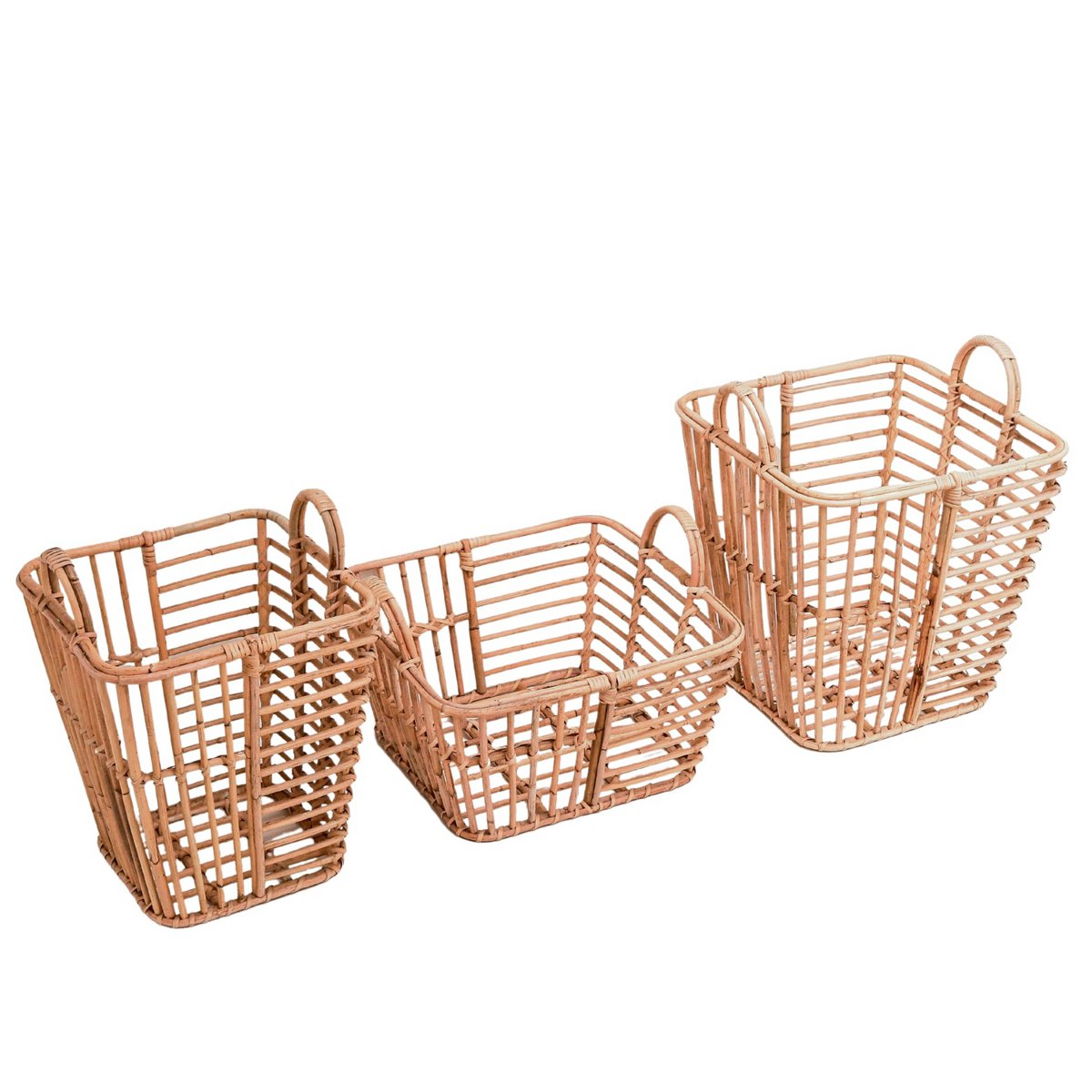 Cesta de almacenamiento de ratán – Cesta para ropa sucia y plantas (3 tamaños)