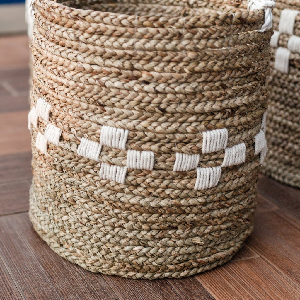 Cesta de almacenamiento de pasto marino – Cesto para ropa y plantas (3 tamaños)