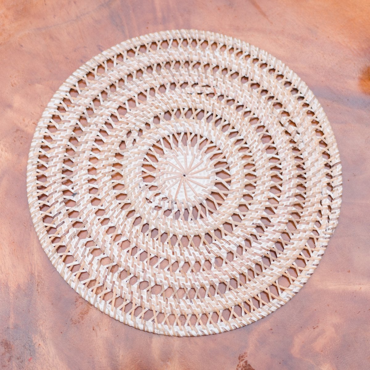 Juego de manteles individuales boho de ratán (2, 4 o 6 piezas, 35 cm)