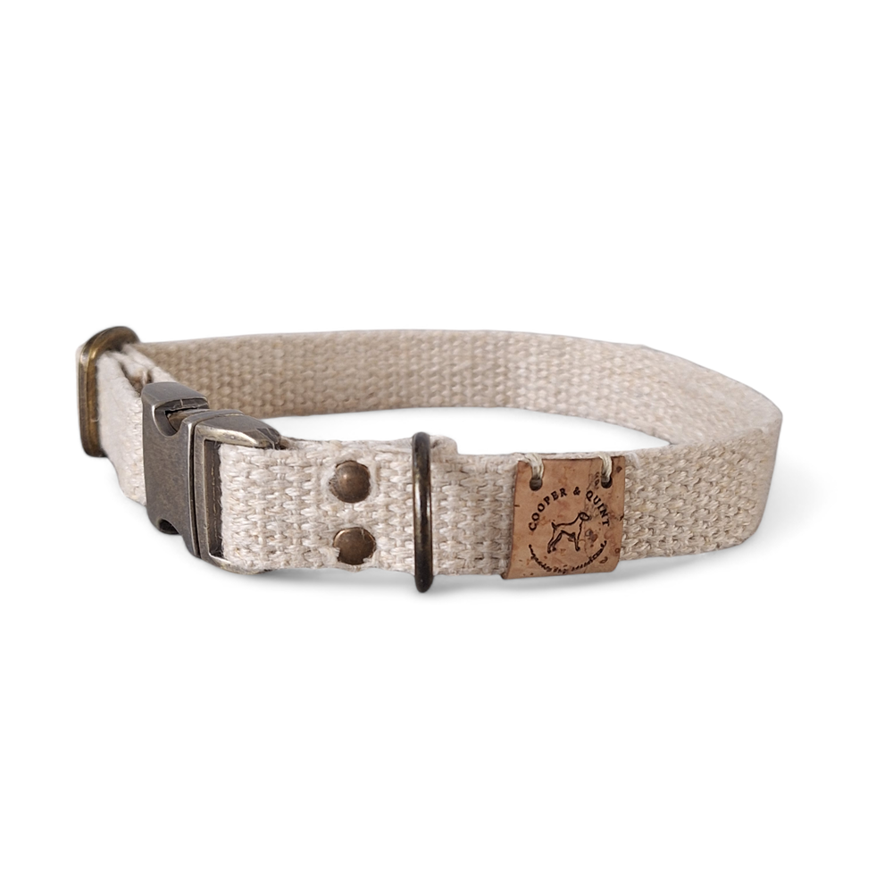Collar de perro - Cáñamo (Blanquecino)
