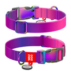 WAUDOG Nylon Dog Collar with QR Passport - Gradient - Purple
