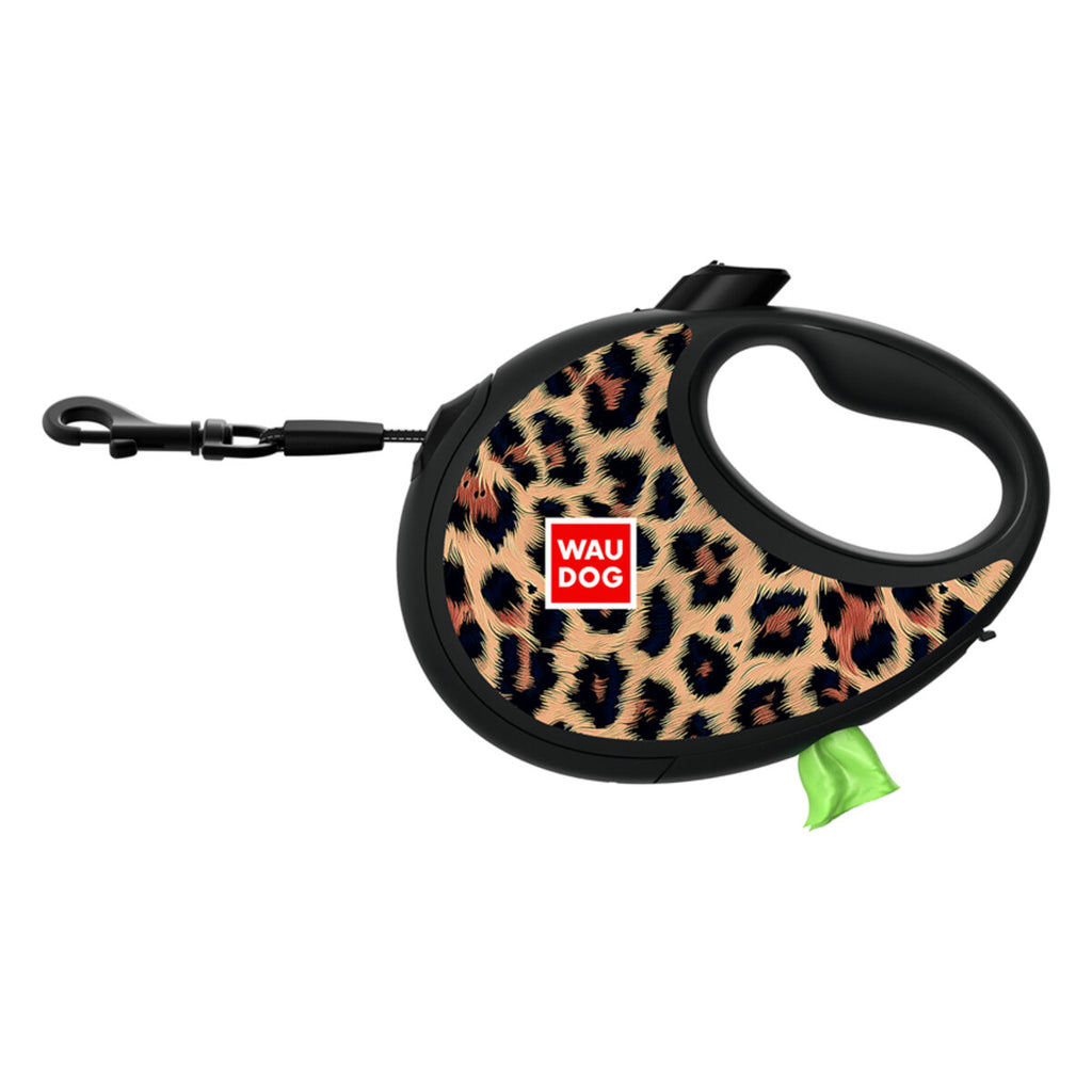 WAUDOG R-Leash Retractable Dog Leash - Leopard