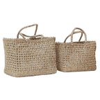 Bolso de mano de yute trenzado – Bolso de compras y playa (2 tamaños)