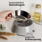 Double Bowl Set – Grey.For Dogs & Cats