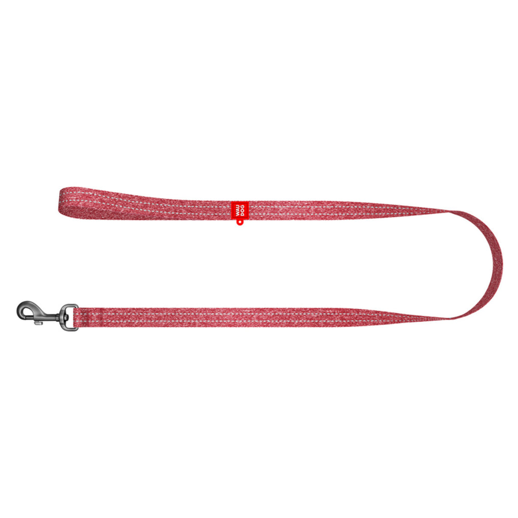 WAUDOG Re-cotton Reflective Dog Leash - Red