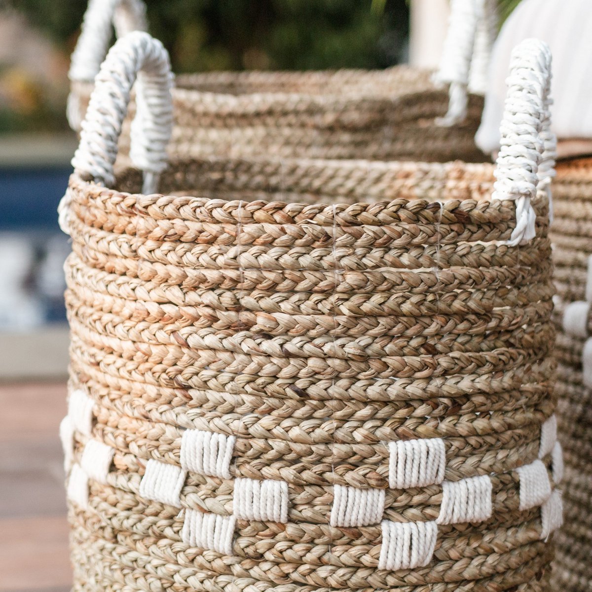 Cesta de almacenamiento de pasto marino – Cesto para ropa y plantas (3 tamaños)