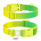 WAUDOG Nylon Dog Collar with QR Passport - Gradient - Light green